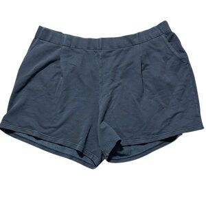 Aerie women’s xxl new heights trouser fleece shorts smoke gray nwt cozy